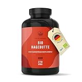 BIO HAGEBUTTEN Kapseln hochdosiert - EU Anbau - 3900mg Hagebuttenpulver BIO...