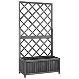 FIRBNUS 70 x 30 x 135 cm, Blumenkasten mit Spalier aus Holz für den...