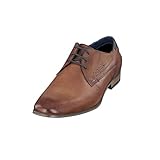 bugatti Business Halbschuh aus Leder, Derby mit Two-Tone-Finish, Braun, 47...