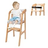 YOLEO hochstuhl, höhenverstellbarer Holzhochstuhl für kinder von 2 bis 12...