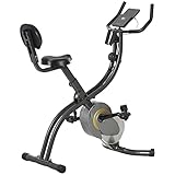 HOMCOM Heimtrainer, X-Bike, 2-in-1 Fahrradtrainer 6 kg Schwungrad, Trimmrad...