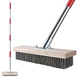 Mitclear Stahldrahtbesen mit Teleskopstiel(145cm), Straßenbesen zum...