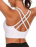 Leversic Sport BH Push up Cross Back Design Bustier Damen mit Gepolstert...