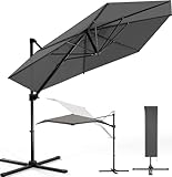 Homall Sonnenschirm Alu ø 330cm,Ampelschirm 360°Drehbar,Sonnenschirm...