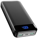 Enerwow Power Bank, 27000mAh Powerbank PD 30W Schnellaufladung Externe...