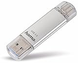 Hama 64 GB USB Stick mit USB 3.0 und USB 3.1-Type-C (2-in-1 Speicherstick,...