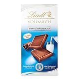 Lindt Schokolade Vollmilch ohne Zuckerzusatz | 100 g Tafel | Feinste und...