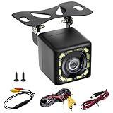 720P Rückfahrkamera Set 12V, IP68 Wasserdicht Auto Rückfahrkameras 170°...