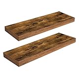 HOOBRO Wandregal, Schweberegal 2er-Set, stabile Wandboards, 60 x 20 x 3,8...