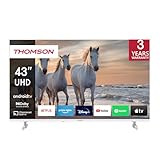 Thomson 43 Zoll (109 cm) UHD Weiß Fernseher Smart Android TV (WLAN, HDR,...