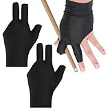 Larrel 2 Stück Billard Handschuhe, 3 Finger Queue Handschuhe Linke Billard...