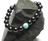 Schungit/Türkis Armband 8mm Perlen - Schutz &