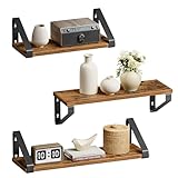 VASAGLE Wandregal, Schweberegal, 3er Set, Regalbrett, 2...