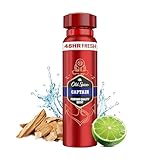 Old Spice Captain Deodorant Körperspray für Männer (150 ml), Herren, 48...