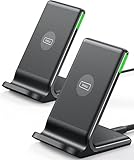 INIU Wireless Charger Stand [2 Pack], 15W Qi Zertifiziert Inductive Fast...