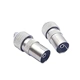 Vxiwscy 10 Pieces Metal TV Aerial Coaxial Plug, 5 Buchsen & 5 Männliche...