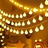 ENLACE LED Lichterkette mit Kugeln, Warmweiß, 6m 40 LEDs, Batterie und USB...