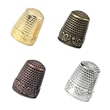 Pyrrhize 4 Stück Fingerhut, Fingerhut Nähen, Thimble Finger Protector,...