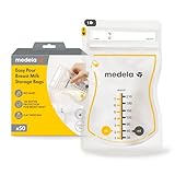 Medela Easy Pour Einweg-Muttermilchbeutel 210 ml – Auslaufsicheres Design...