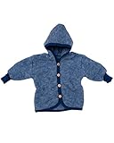 Cosilana Baby Jäckchen mit Kapuze aus weichem Wollfleece, 60% Schurwolle...