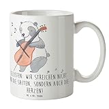 Mr. & Mrs. Panda Tasse Herzstreicher - Geschenk, Cello, Musikinstrument,...