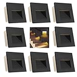 Arotelicht 8er Set 3W LED Treppenleuchte Quadratische Treppenlicht...