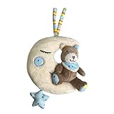 babynova Spieluhr Mond mit Teddy Bär ab 0 Monate, Einschlafhilfe für...