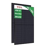 TCL Solarmodul 430W bifacial mit Kabel und MC4 Stecker Fullblack Design...