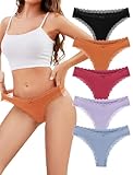 VOENXE String Tanga Damen Nahtlos Spitze,Seamless Slip Unterwäsche,Frauen...