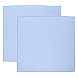 FOYTOKI 2 Stück Waffelpiqué Mikrofaser Reinigungstücher 40x40cm Hellblau...