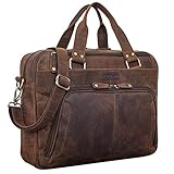 ROYALZ 'Chicago' Leder Umhängetasche Herren Laptoptasche 15,6 Zoll...