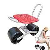 Gartensitz – höhenverstellbarer Rollhocker mit 360° Drehgelenk,...