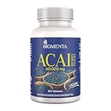 BIOMENTA Acai Beeren 60.000 mg - 180 Acai Tabletten mit hochwertigen 30:1...