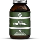 QIDOSHA® Bio Spirulina Tabletten, 600 Stk/Glas, 500mg/Pressling,...