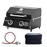 TAINO PLATINUM COMPACT DARK Set Tischgrill Gasdruckregler Abdeckhaube 2...