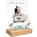 GRAVURZEILE Personalisiertes Geldgeschenk Hochzeit - Acrylglas mit...