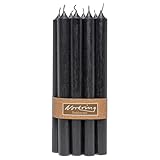 Nordring 8 Stabkerzen Rustik schwarz 2,2 x 18 cm hoch durchgefärbt...
