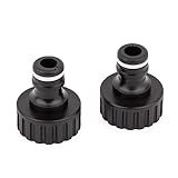 MIVOS 2 x Hahnverbinder Anschluss für Wasserhähne mit 3/4 Zoll BSP (26,4...