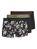 JACK & JONES Herren Jacflower Micro Fiber 3 Pack Boxershorts, Schwarz, XL...