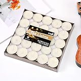Mainiusi Teelichter Weiß 50 Stück, Kleine Kerzen Weiß Teelichter 1...