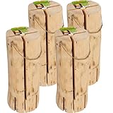 Schwedenfeuer 47 x 18 cm naturbelassenes Holz 3,5 h Brenndauer Outdoor...