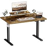 TRIUMPHKEY Schreibtisch Höhenverstellbar 140 x 60cm mit Monitorständer,...