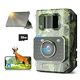 Assark Wildkamera mit Handyübertragungs-App,WIAN Solar Wildtierkamera mit...