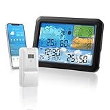 Wetterstation Wlan Mit Außensensor&Wettervorhersage,Wetterstationen Innen...
