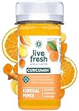 LiveFresh Ingwer Shot Curcumin - 8x60ml | Kaltgepresste¹ Shots aus Orange,...