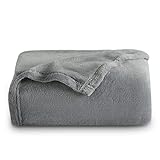 Bedsure Kuscheldecke Sofa Decken grau - XL Fleecedecke für Couch weich und...