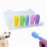6 Stück Hund Finger Zahnbürste Silikon Haustier Finger Zahnbürste für...