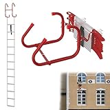 YRHome 4,5m Feuerfeste Alu Rettungsleiter Strickleiter für den...