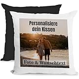 Personalisiertes Kissen 40x40 cm mit Foto & Kissenfüllung –...