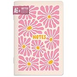 paper&you® Notizheft A6+ Punktraster 'Pink Flowers' mit 64 Seiten,...